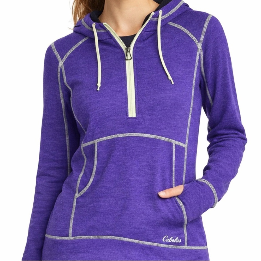 Cabela’s XPG Purple Thermal Phase Quarter Zip Hoodie Women’s‎ Medium